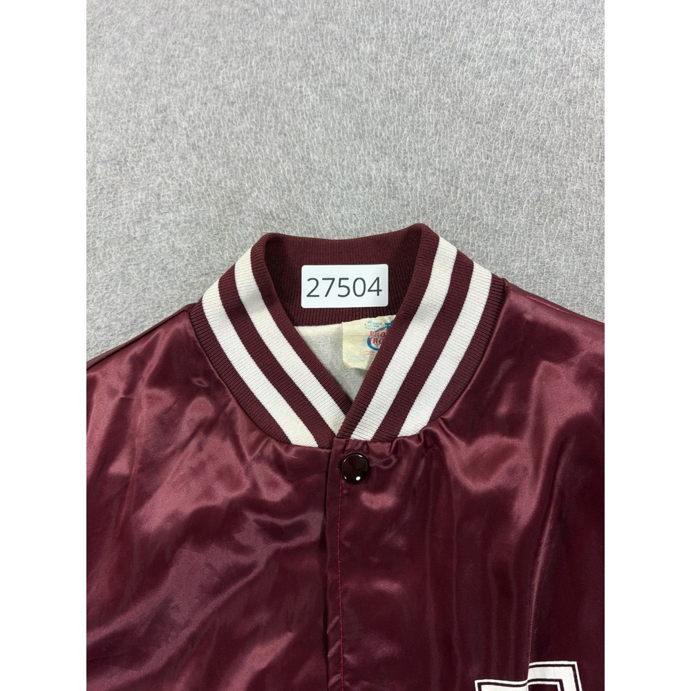 Texas A&M Aggies Vintage 90's Satin Campus Jacket (Men's Large) Maroon - Picture 4 of 11